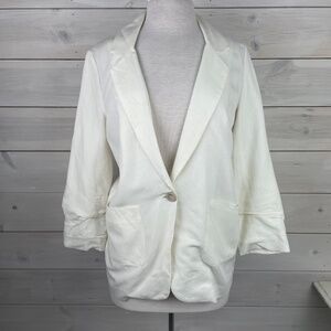 DREW Womens White Linen Blazer Jacket Size Small - NWT $288